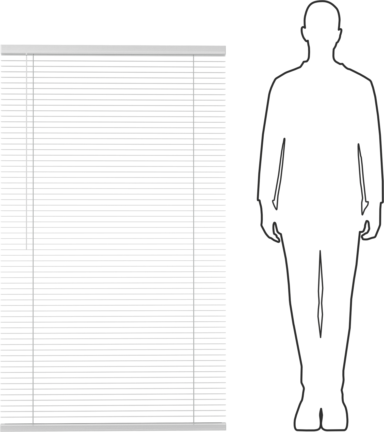 Mini Perde, Beyaz Vinil, 35" Genişlik x 5' Uzunluk