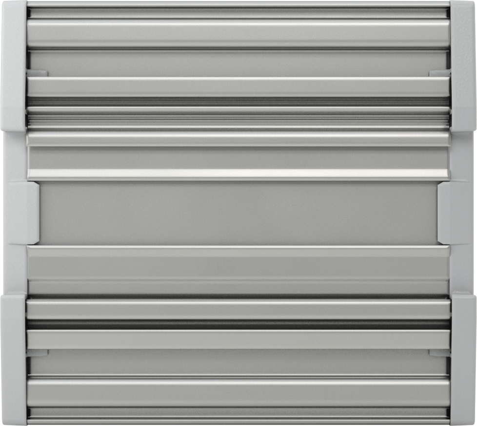 DIN Raylı Muhafaza, 4-1/8" x 4-1/8" x 1"