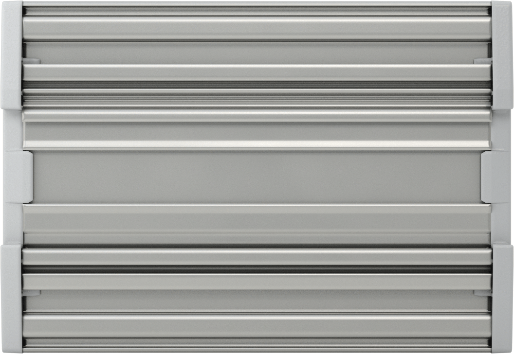 DIN Raylı Muhafaza, 4-1/8" x 5-1/2" x 1"