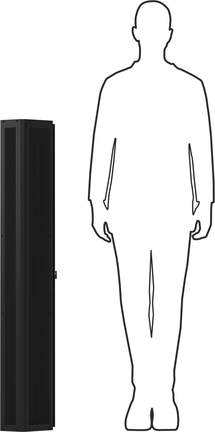 Düşük Profilli Hava Perdesi, 120V AC, 48“ Genişlik x 96” Yükseklik Çerçeve Açıklığı için