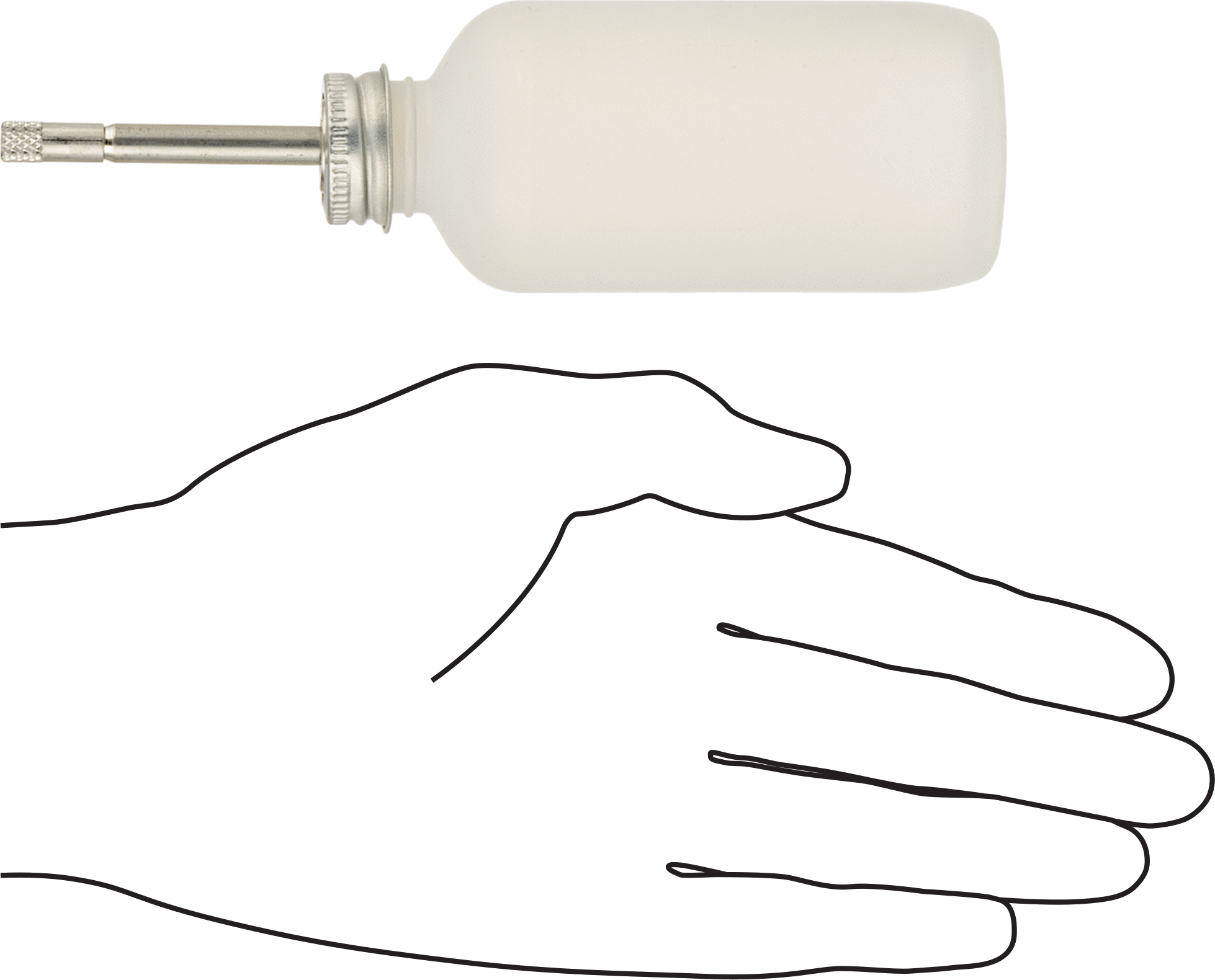 Uzatılmış Uçlu Sıkma Şişesi, Kapaklı Alüminyum Nozul, 4 FL. oz Kapasite, 1-3/4" Nozul Uzunluğu