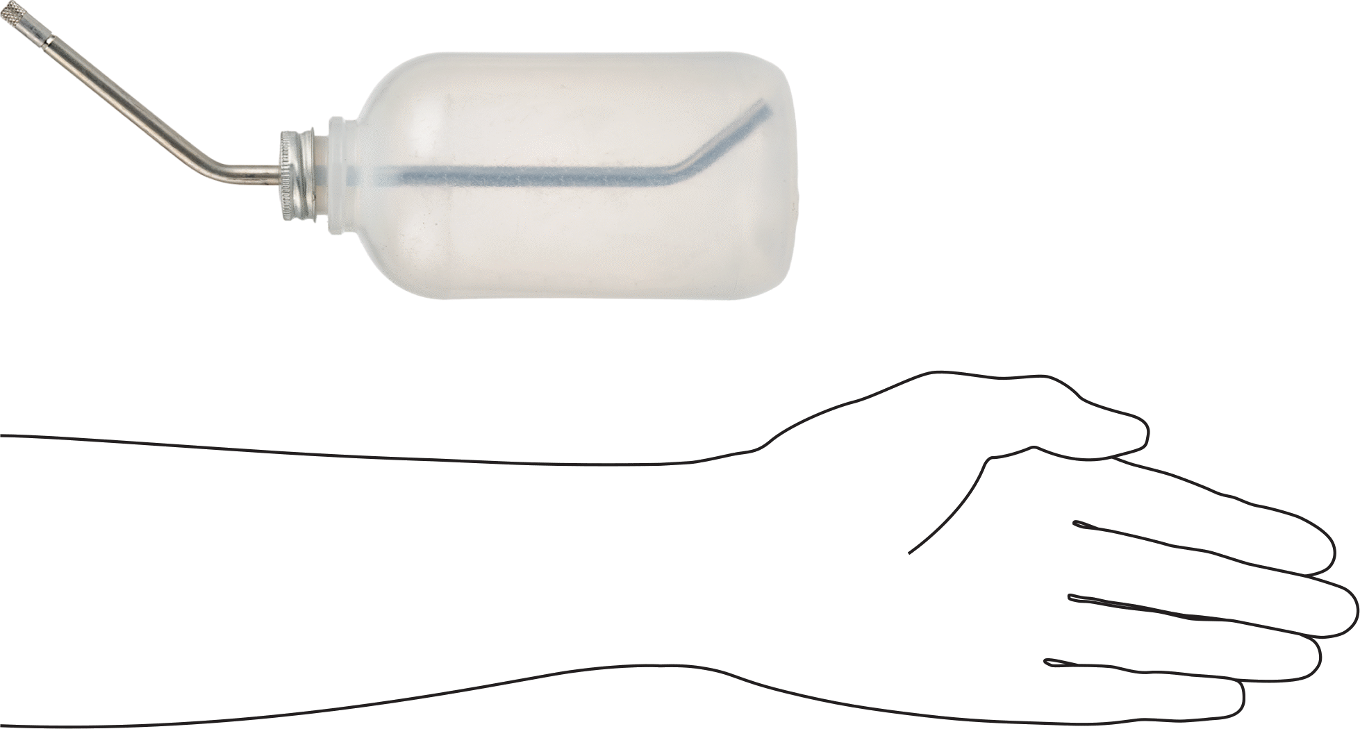 Uzatılmış Uçlu Sıkma Şişesi, Kapaklı Alüminyum Nozul, 16 FL. oz Kapasite, 3,75" Nozul Uzunluğu