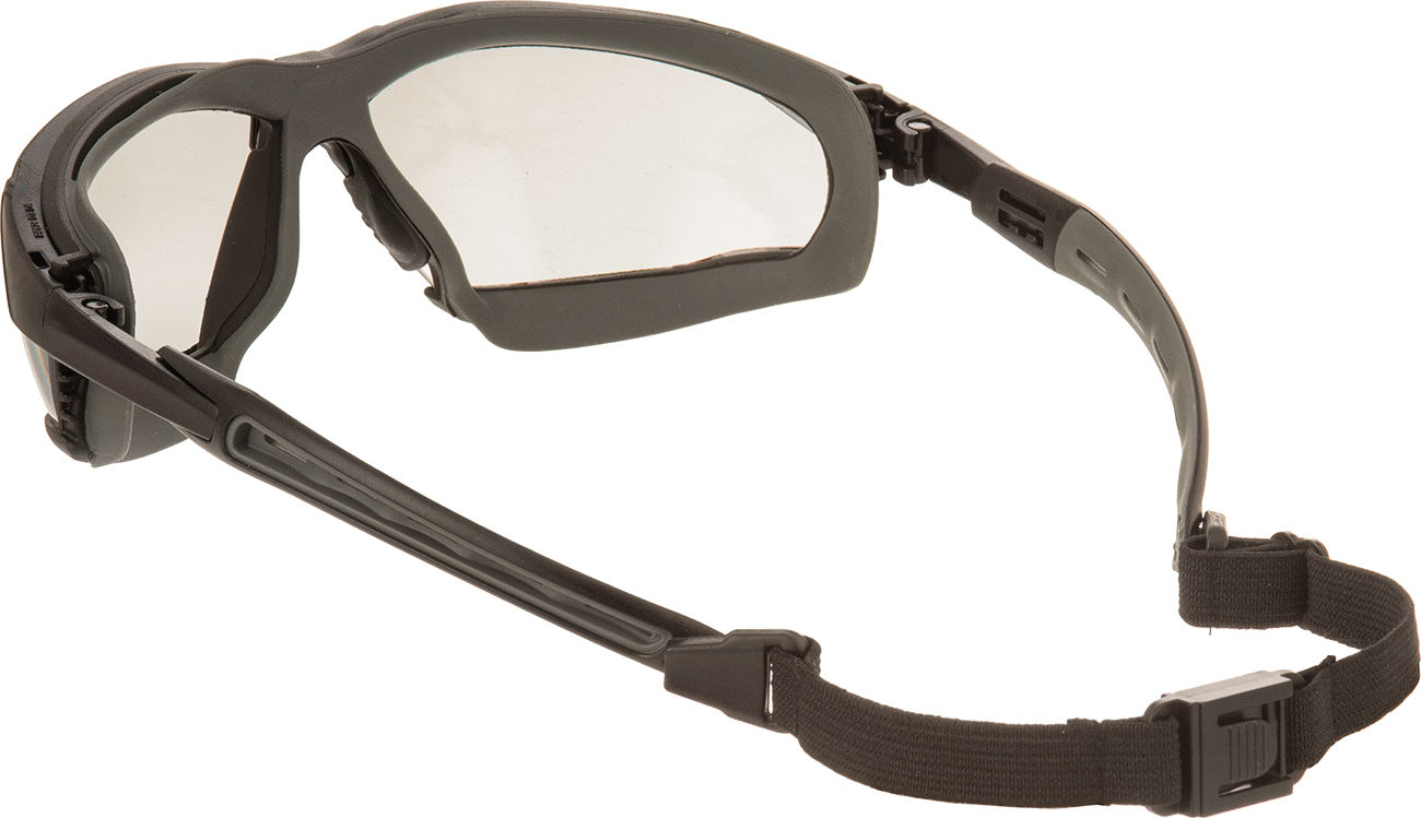Sarmal Güvenlik Gözlükleri, Kauçuk Baş Bandlı, 5-1/4" Genişlikte Lens