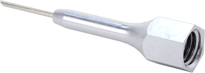 20 Gauge Paslanmaz Çelik Şırınga İğnesi, UNF Dişi, 1/2" Uzunluk