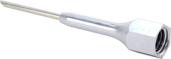 17 Gauge Paslanmaz Çelik Şırınga İğnesi, UNF Dişi, 3/4" Uzunluk