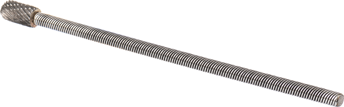 Çift Kesimli Esnek Şaftlı Frez, Yuvarlak Silindir Başlıklı, 6-3/4" Toplam Uzunluk, Numara SC-3