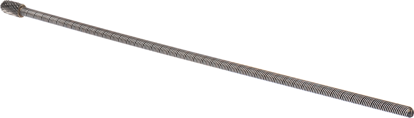 Çift Kesimli Esnek Şaftlı Frez, Yuvarlak Silindir Başlıklı, 12-3/4" Toplam Uzunluk, Numara SC-3