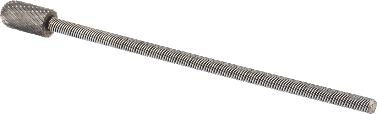 Çift Kesimli Esnek Şaftlı Frez, Yuvarlak Silindir Başlıklı, 7" Toplam Uzunluk, Numara SC-5