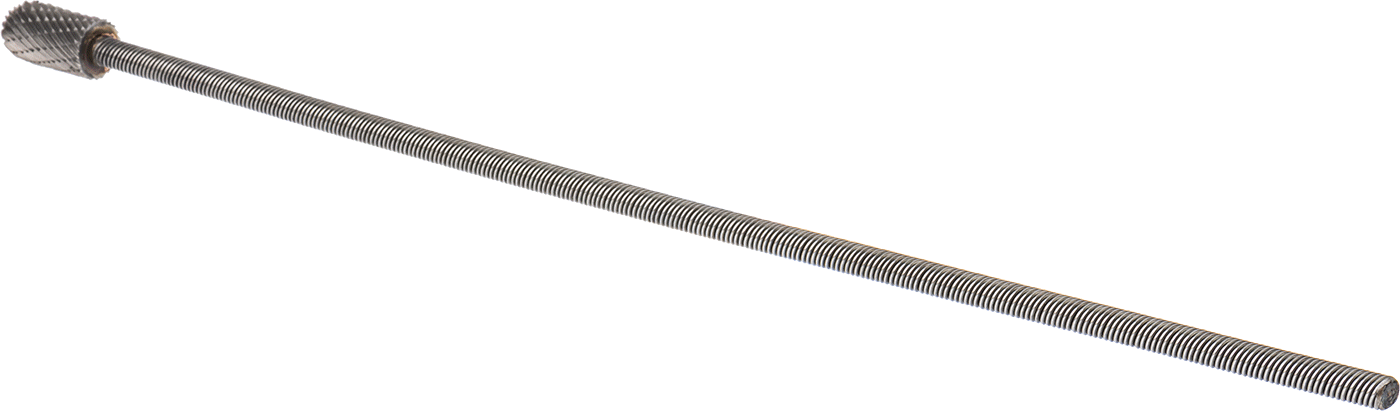 Çift Kesimli Esnek Şaftlı Frez, Yuvarlak Silindir Başlıklı, 13" Toplam Uzunluk, Numara SC-5