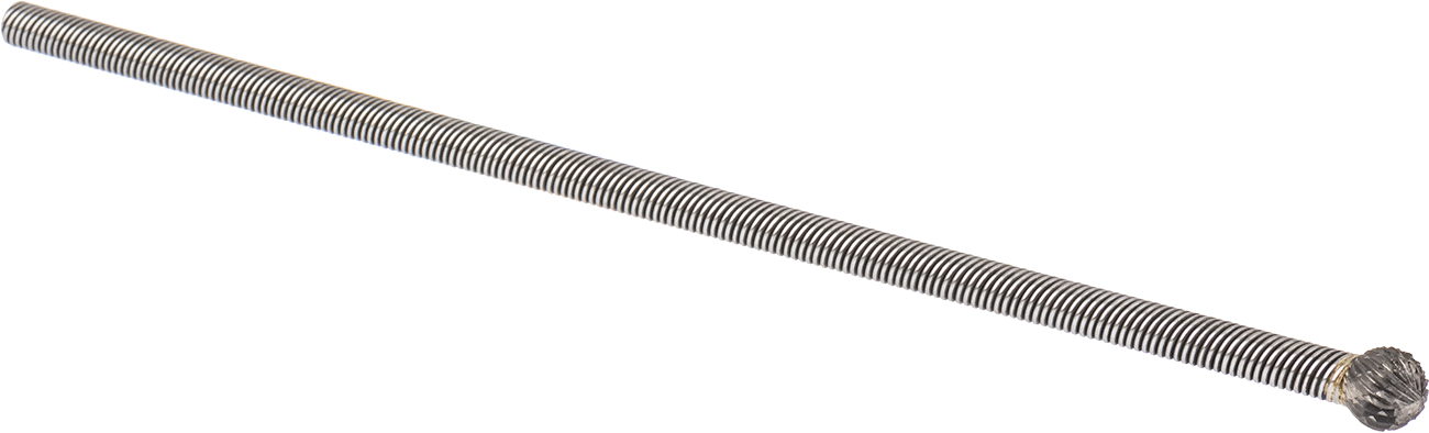 Çift Kesimli Esnek Şaftlı Frez, Bilyalı Başlıklı, 8-3/8" Toplam Uzunluk, Ticaret No. SD-3