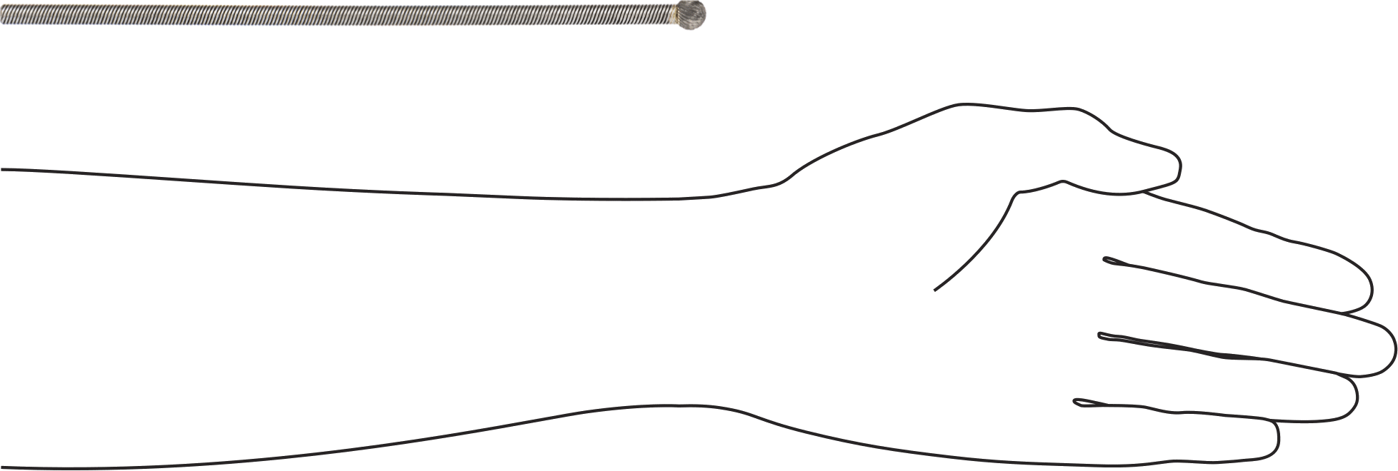 Çift Kesimli Esnek Şaftlı Frez, Bilyalı Başlıklı, 8-3/8" Toplam Uzunluk, Ticaret No. SD-3