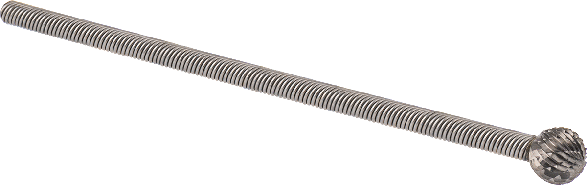 Çift Kesimli Esnek Şaftlı Frez, Bilyalı Başlıklı, 6-1/2" Toplam Uzunluk, Ticaret No. SD-5