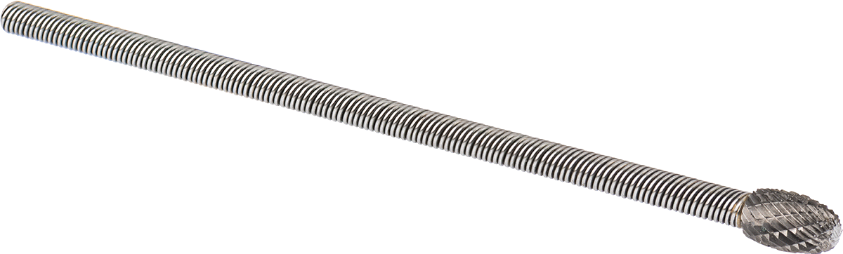Çift Kesimli Esnek Şaftlı Frez, Oval Başlıklı, 6-5/8" Toplam Uzunluk, Ticaret No. SE-3