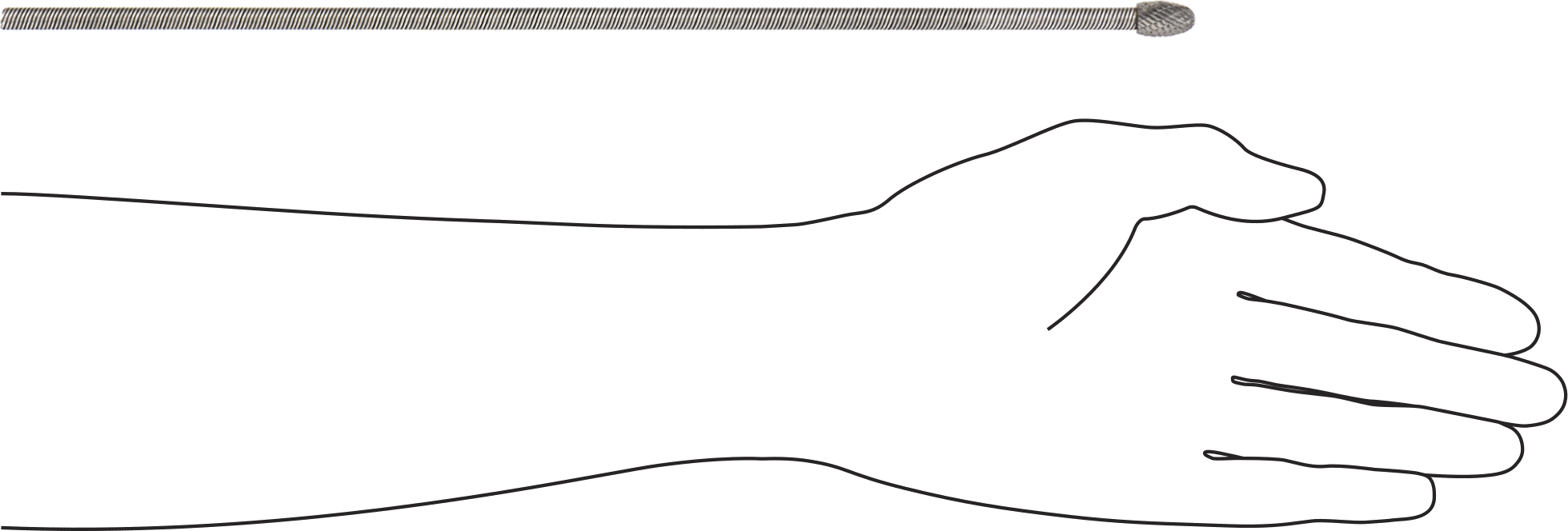 Çift Kesimli Esnek Şaftlı Frez, Oval Başlıklı, 12-5/8" Toplam Uzunluk, Ticaret No. SE-3