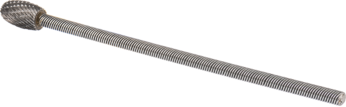 Çift Kesimli Esnek Şaftlı Frez, Oval Başlıklı, 6-7/8" Toplam Uzunluk, Ticaret No. SE-5