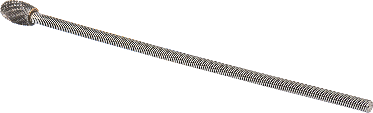 Çift Kesimli Esnek Şaftlı Frez, Oval Başlıklı, 8-7/8" Toplam Uzunluk, Ticaret No. SE-5