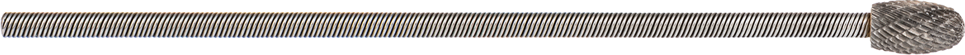 Çift Kesimli Esnek Şaftlı Frez, Oval Başlıklı, 8-7/8" Toplam Uzunluk, Ticaret No. SE-5