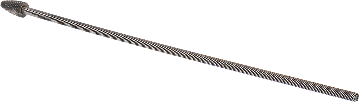 Çift Kesimli Esnek Şaftlı Frez, Yuvarlak Ağaç Başlıklı, 13" Toplam Uzunluk, Ticaret No. Sf-5
