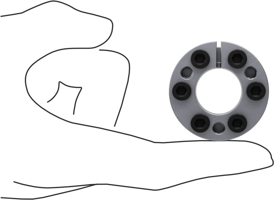 Vidalı Sıkıştırmalı Burç, Flanşlı, 20 mm Mil Çapı için