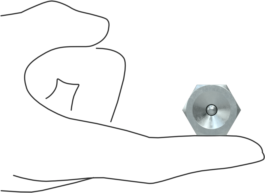 Gömme Tip Gres Nipeli, 1/2 NPT Erkek, 7/8" Altıgen