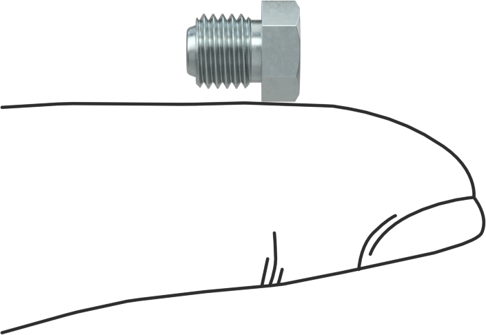 Gömme Tip Gres Nipeli, M6 x 0,75 mm Erkek Diş, 7 mm Altıgen Boyut