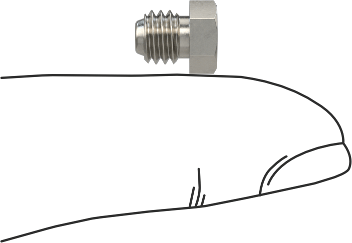 Gömme Tip Gres Nipeli, M6 x 1 mm Erkek Diş, 7 mm Altıgen Boyut