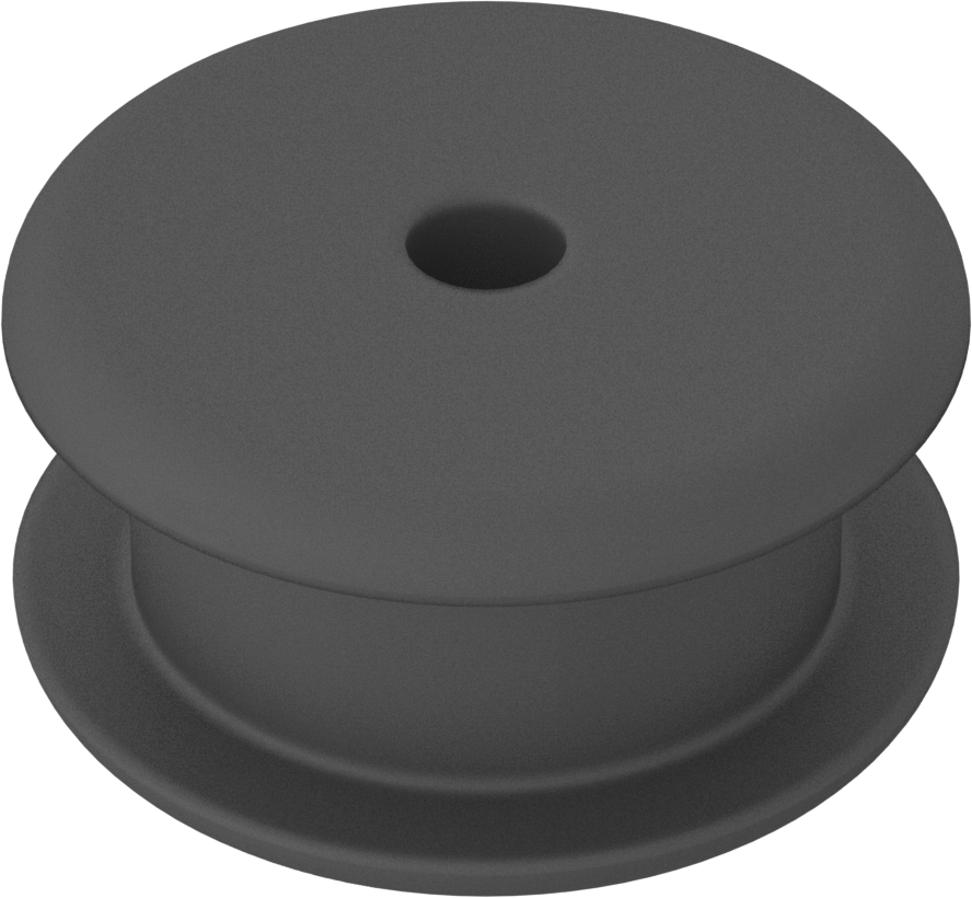Yüksek Sıcaklık Silikon Kauçuk Gromet, 9/16" Delik Çapı için, 1/4" Malzeme Kalınlığı için, 1/8" ID