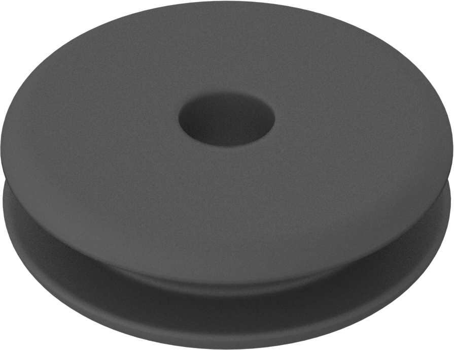 Yüksek Sıcaklık Silikon Kauçuk Gromet, 5/8" Delik Çapı için, 1/8" Malzeme Kalınlığı için, 3/16" ID
