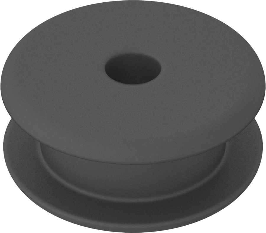 Yüksek Sıcaklık Silikon Kauçuk Gromet, 5/8" Delik Çapı için, 1/4" Malzeme Kalınlığı için, 3/16" ID