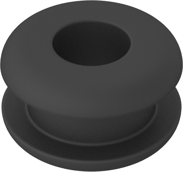 Yüksek Sıcaklık Silikon Kauçuk Gromet, 5/16“ Delik Çapı ve 1/8” Malzeme Kalınlığı için, 3/16" ID