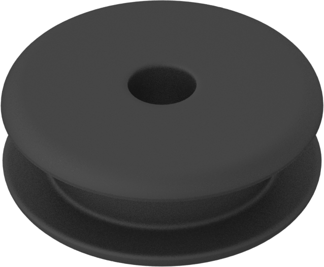 Yüksek Sıcaklık Silikon Kauçuk Gromet, 5/8“ Delik Çapı ve 3/16” Malzeme Kalınlığı için, 3/16" ID
