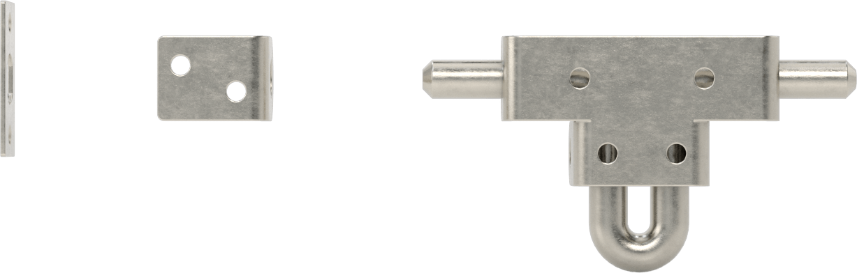 Kaldırma ve Bırakma Namlu Asma Kilitli Mandal, Kolay Tutuş, Kayan Cıvata, 304 Paslanmaz Çelik, 3-3/8“ Genişlik x 1-13/16” Yükseklik