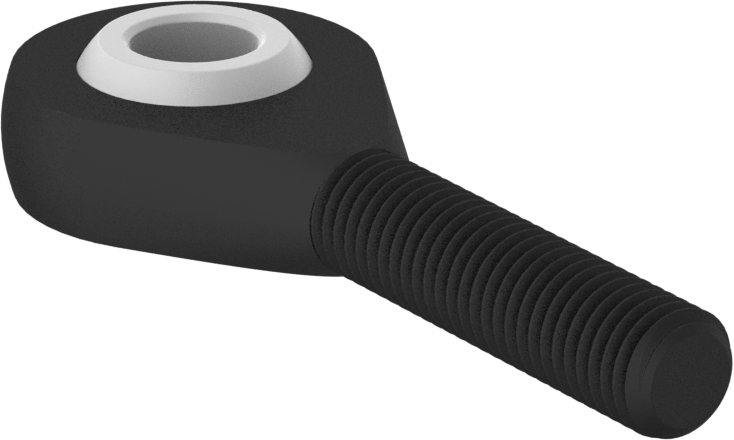 Kimyasallara Dayanıklı Bilyeli Mafsal Çubuk Ucu, 1/4"-28 Diş
