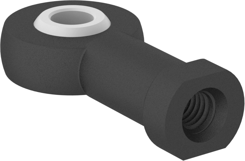 Kimyasallara Dayanıklı Bilyeli Mafsal Çubuk Ucu, M6 x 1 mm İç Diş, Sağ El
