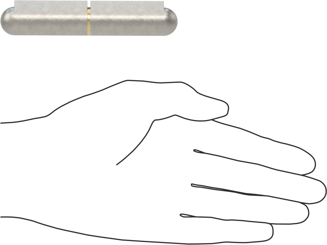 Delikli Olmayan Dar Profilli Kaldırmalı Menteşe, Düşük Karbonlu Çelik, 1-15/16“ x 5/8” Kapı Kanadı