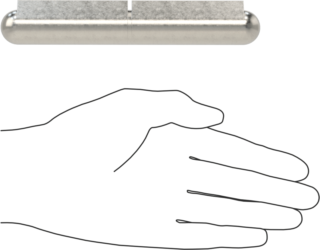 Delikli Olmayan Dar Profilli Kaldırmalı Menteşe, 304 Paslanmaz Çelik, 2-7/8“ x 25/32” Kapı Kanadı