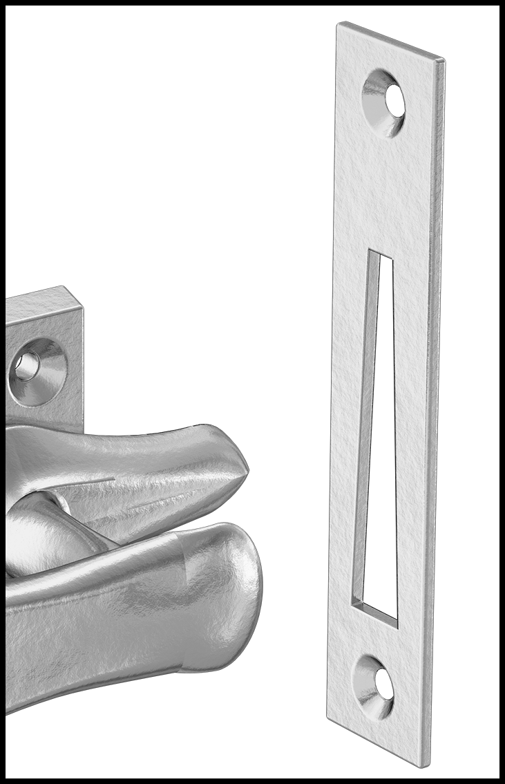 Dışa Açılır Pencere için Mandal, 1-9/16 inç Yükseklik x 7/8 inç Genişlik Montaj Plakası