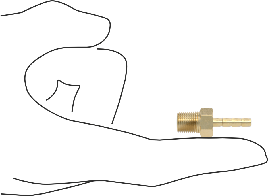 Hava ve Su için Pirinç Dikenli Hortum Bağlantı Parçası, 1/8" Hortum İç Çapı x 1/8 BSPT Erkek için Düz Adaptör