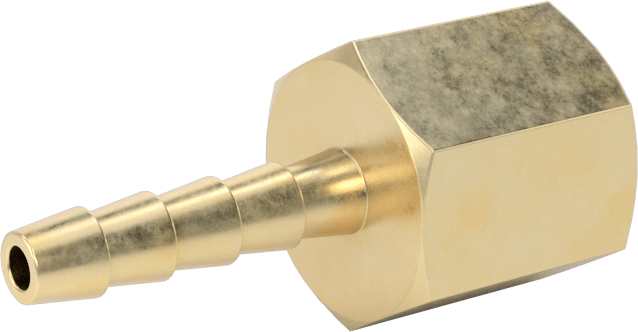 Hava ve Su için Pirinç Dikenli Hortum Bağlantı Parçası, 1/8" Hortum İç Çapı x 1/8 BSPP Dişi için Düz Adaptör