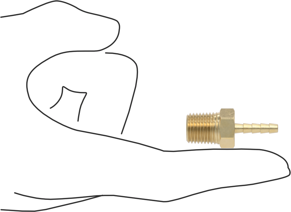 Hava ve Su için Pirinç Dikenli Hortum Bağlantı Parçası, 1/8" Hortum İç Çap x 1/4 BSPT Erkek için Düz Adaptör