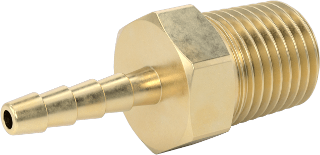 Hava ve Su için Pirinç Dikenli Hortum Bağlantı Parçası, 1/8" Hortum İç Çap x 1/4 BSPT Erkek için Düz Adaptör