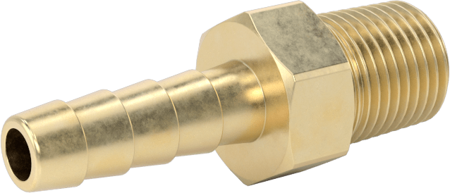 Hava ve Su için Pirinç Dikenli Hortum Bağlantı Parçası, 3/16" Hortum İç Çapı x 1/8 BSPT Erkek için Düz Adaptör