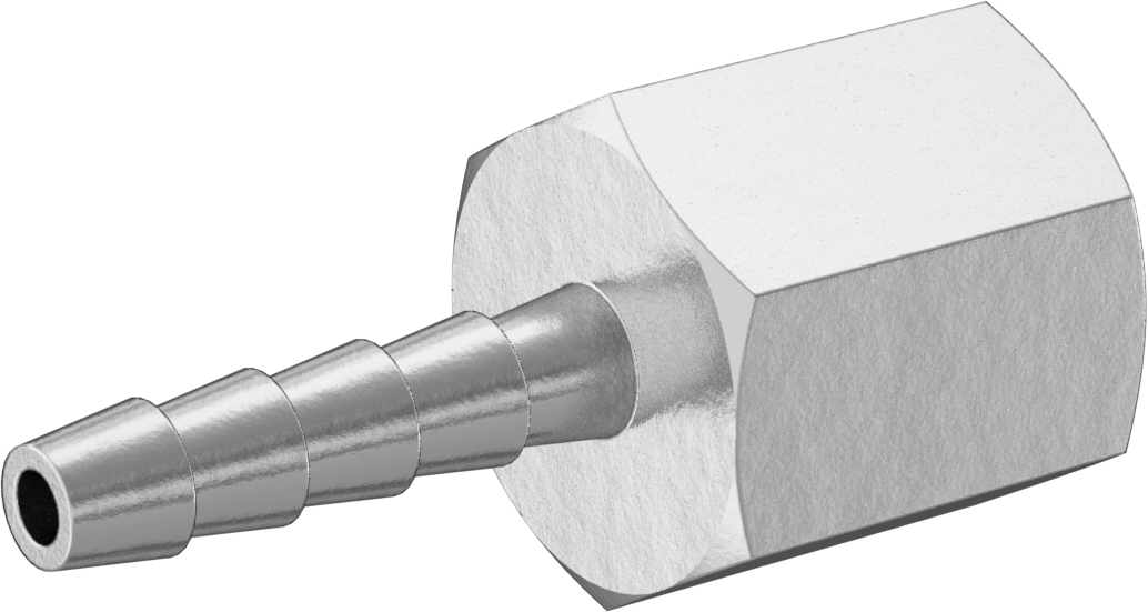 Hava ve Su için Pirinç Dikenli Hortum Bağlantı Parçası, 1/8" Hortum İç Çapı x 1/8 BSPT Dişi için Düz Adaptör