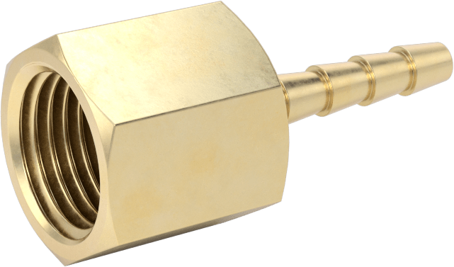 Hava ve Su için Pirinç Dikenli Hortum Bağlantı Parçası, 1/8" Hortum İç Çapı x 1/4 BSPP Dişi için Düz Adaptör
