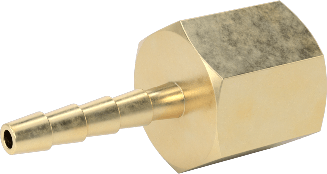 Hava ve Su için Pirinç Dikenli Hortum Bağlantı Parçası, 1/8" Hortum İç Çapı x 1/4 BSPP Dişi için Düz Adaptör
