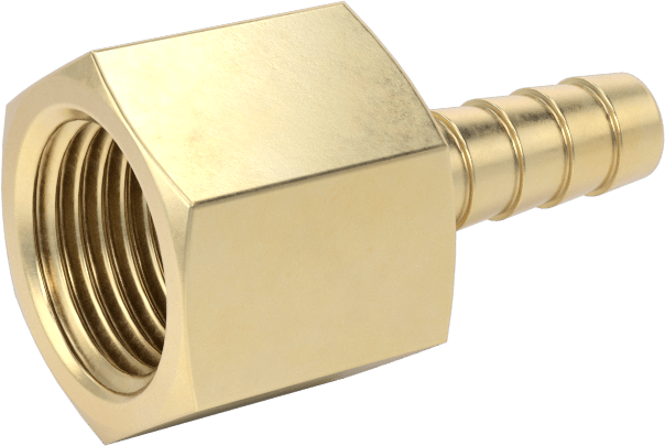 Hava ve Su için Pirinç Dikenli Hortum Bağlantı Parçası, Düz Döner Adaptör, 1/8" Hortum İç Çapı için, 1/8 NPSM Dişi