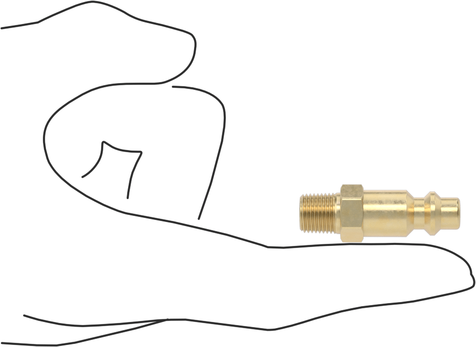 Hava için Pirinç Endüstriyel Hızlı Ayrılabilir Hortum Bağlantısı, Plug, 1/4 Kaplin Boyutu, 1/8 NPT Erkek