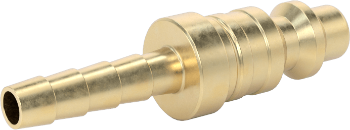 Hava için Pirinç Endüstriyel Hızlı Ayrılabilir Hortum Bağlantısı, Plug, 1/4 Kaplin Boyutu, 1/4" Hortum İç Çapı için Dikenli Uç
