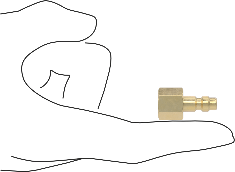 Hava için Pirinç Endüstriyel Hızlı Ayrılabilir Hortum Bağlantısı, Plug, 1/8 Kaplin Boyutu, 1/8 NPT Dişi