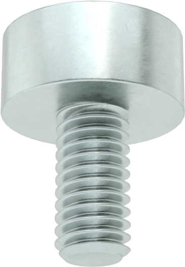 Dişli Saplamalı Kapalı Neodim Mıknatıs, 4,5 mm Kalınlık, 10 mm OD